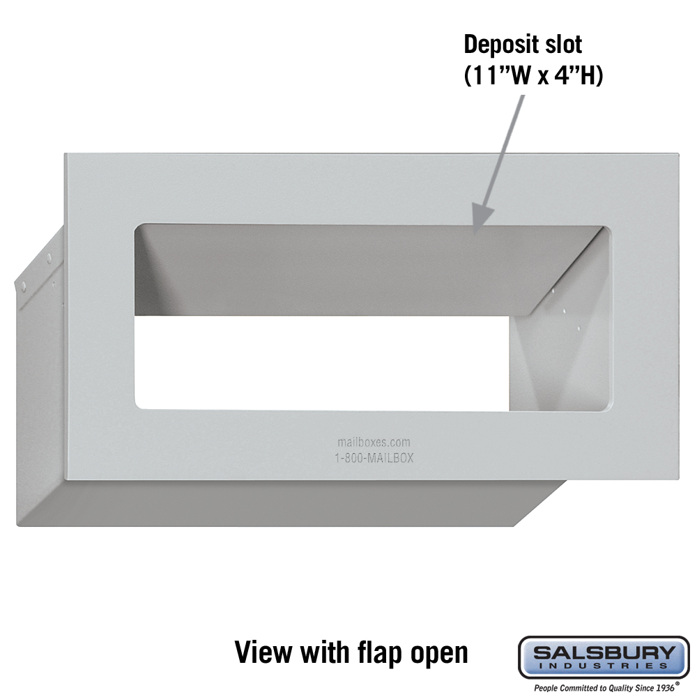 Salsbury Industries Door Mail Drop Slot, Aluminum