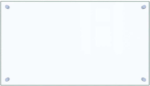 vidaXL Transparent Tempered Glass Kitchen Backsplash - Scratch-Resistant, Heat-Resistant, Easy to Install, Perfect for Modern Kitchen Decor, Dimension 27.6"x15.7"