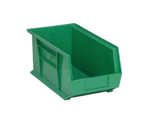 Quantum QUS240GN Green Ultra Stack and Hang Bin, 14-3/4" x 8-1/4" x 7" Size (Pack of 12)