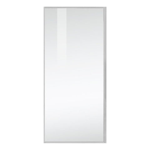 Elegant Kitchen and Bath Melbourne Fixed-Framed Aluminum Shower Door in Nickel