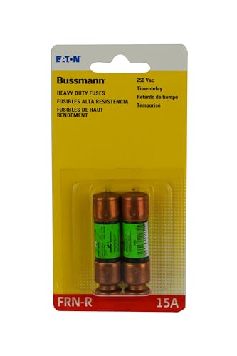 Bussmann BP/FRN-R-15 15 Amp Fusetron Dual Element Time-Delay Current Limiting Class RK5 Fuse, 250V UL Listed (Pack of 2)