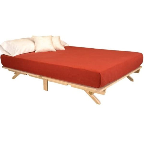 Fast Furnishings Farmhouse Queen Size Solid Wood Platform Bed Made in USA