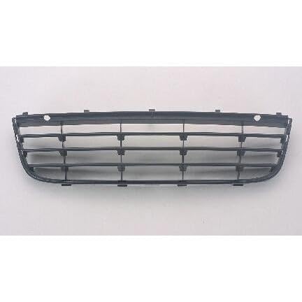 Sherman Parts SHE9532A-99C-0 Front Bumper Center Grille for 2005-2010 Jetta SDN, Matte Black