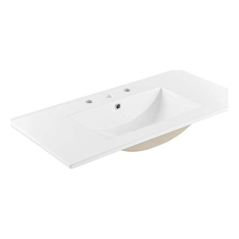 Modway EEI-4203-WHI Cayman 36" Bathroom Sink, White