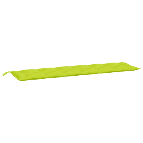 vidaXL Cushion for Garden Bench in Bright Green - Water- and Durable Oxford Fabric, Stuffed with Hollow Fiber for Comfort, Versatile Usage - 78.7" x 19.7" x 2.8"