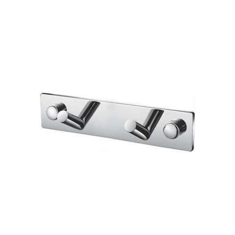 Oakestry Aqua Chiaro Wall Mounted Robe Hook with 2 Hooks Stainless Steel Bathroom Accessory Rust Resistant Polished Finish Easy Installation for Home Hotel Spa Guest Room Storage