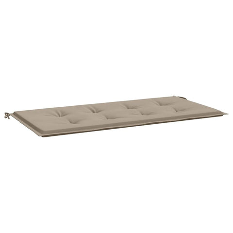 vidaXL Comfortable Garden Bench Cushion - Taupe Colored, 39.4"x19.7"x1.2", Oxford Fabric, Foam Fiber Fill, Outdoor and Indoor Use