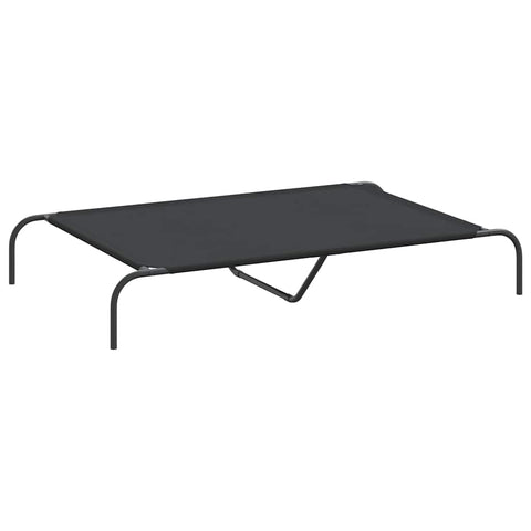 vidaXL Elevated Dog Bed Black 51,2" x31,5 x7,9 Oxford Fabric and Steel, Raised Dog Bed, Outdoor Dog Bed, Cooling Dog Bed, Dog Bed, pet Bed