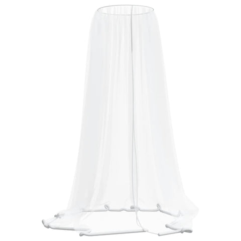 vidaxl Mosquito net for Umbrella-Round Polyester 220 mesh Netting with Zipper-White-fits Umbrella up to 118.1 inches-Durable Protection for Patio, Garden, and Outdoor Seating