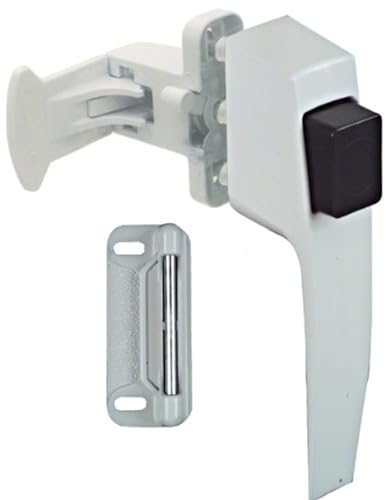 National Hardware N213-165 Pushbutton Latch in White, 1-3/4"