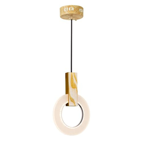 CWI Lighting Anello Contemporary Metal LED Mini Pendant in White Oak