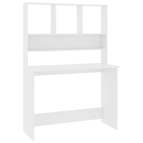 vidaXL Desk with Tags, White, 110 x 45 x 157 cm
