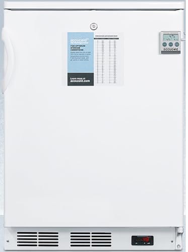 Accucold FF6LWPLUS2 24-Inch Wide Built-In All-Refrigerator - White; NIST Calibrated Temperature Display; Automatic Defrost; RHD (Right-Hand Door Swing); CARB Compliant