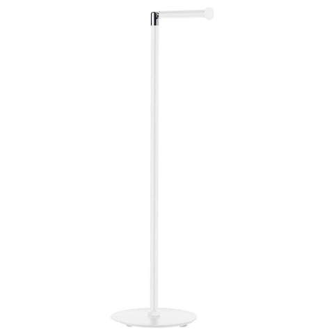 SMEDBO Toilet Paper Holder with Spare Roll - Bathroom Tissue Roll Holder - Modern Design White/Round-Base