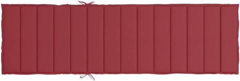 vidaXL Red Wine Sun Lounger Cushion - Durable Oxford Fabric, Soft Foam Fiber Filling, 78.7"x19.7"x1.2", for Indoor/Outdoor Use, Secure Non-Slip Design