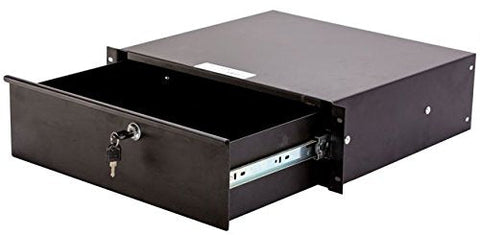 DEEJAY LED Deluxe Flight Road Case,14-Inch Body Depth with Pull Out Handle Wheels Fits Professional Effects equipment's up to 3U Two Detachable Solid Covers (TBH3URDW)
