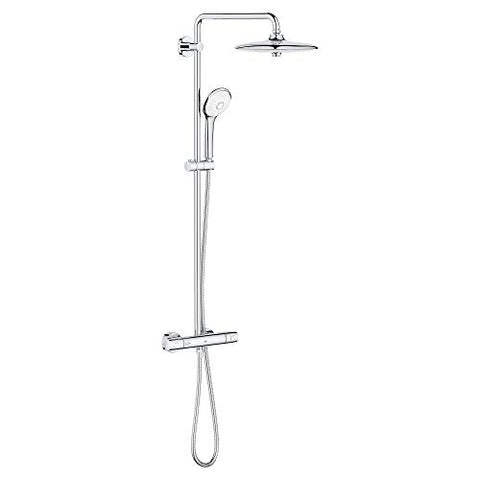 GROHE 26128002 Euphoria 260 Cooltouch Thermostatic Shower System, 1.75 GPM, Starlight Chrome