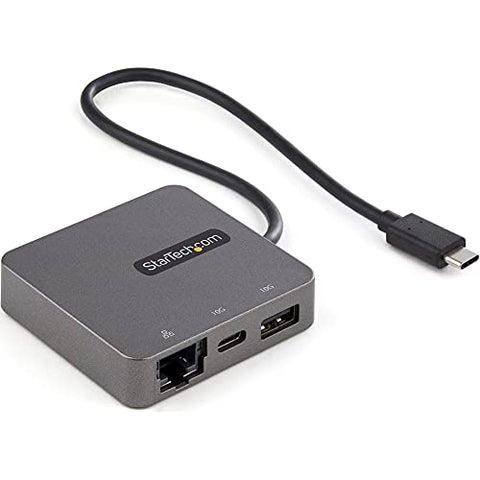 StarTech.com USB-C Multiport Adapter - USB 3.1 Gen 2 Type-C Mini Dock - USB-C to 4K HDMI or 1080p VGA Video - 10Gbps USB-A USB-C, GbE - Portable Travel Laptop Dock - Works w/Thunderbolt 3, TAA