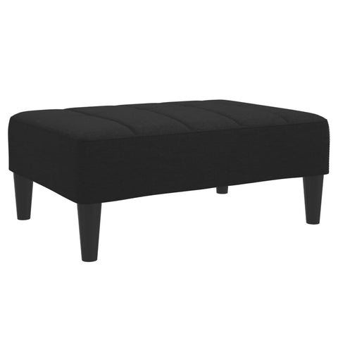 vidaXL Footstool Black Fabric - Modern Footrest/Ottoman 30.3"x21.7"x12.2" - Sturdy Plywood Frame - Cozy Extra Seat for Living Room or Bedroom