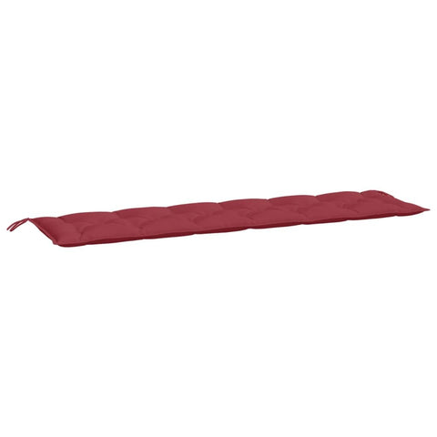 vidaXL Garden Bench Cushion - 78.7"x19.7"x2.8" Oxford Fabric for Indoor/Outdoor Seating, Wine Red with Soft Hollow Fiber Fill and Non-Slip Ties