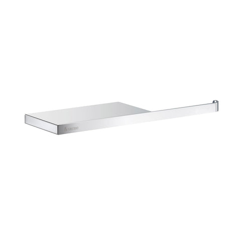 Smedbo OUTLINE Series Toilet roll holder with Shelf. Polished Chrome. Shelf 94 x 170 mm. Length 303 mm.