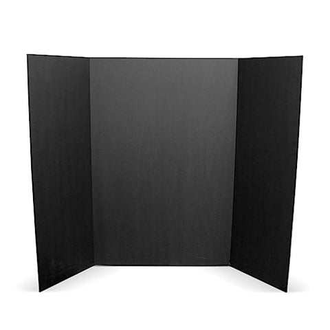 Flipside Products 36” x 48” Foam Project Boards for Presentations, Science Fair, School Projects, Event Displays and Trifold Picture Board - Total Black - 24 Pack
