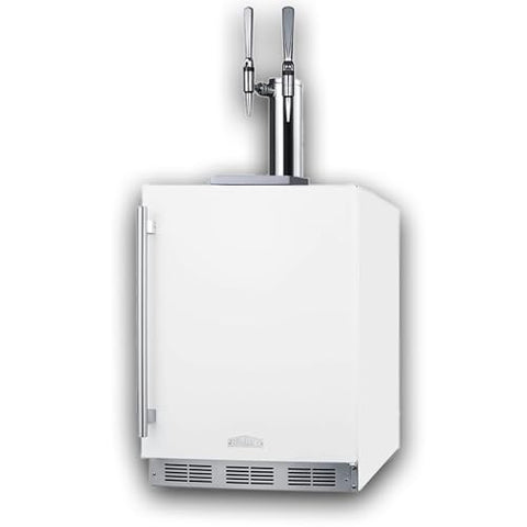 Summit 24" Nitro Cold Brew Kegerator, Dual Stout Style Tap Kit, ADA Compliant, Stainless Steel- SBC58BLBIADANCFTWIN