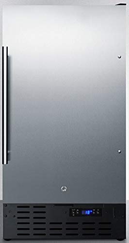 Summit 18" Ice Maker, Drain Free, 8 lb. Production Capacity, ADA Compliant, Stainless Steel - BIM18SSADA