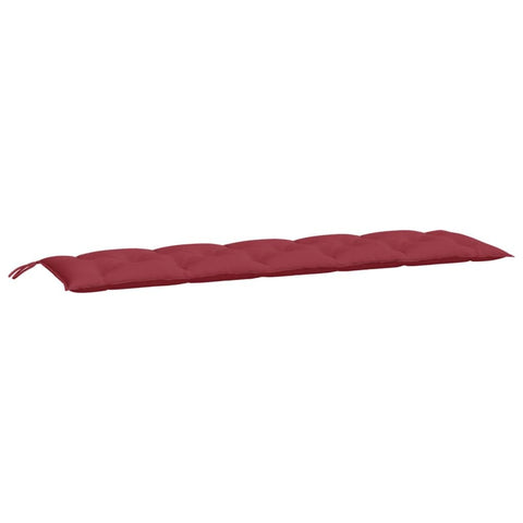 vidaXL Garden Bench Cushions Set - 2 pcs Wine Red 70.9"x19.7"x2.8" - Water- Oxford Fabric for Outdoor/Indoor, Easy-to-Tie, Comfortable Hollow Fiber Padding