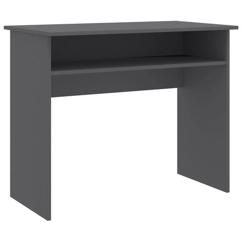vidaXL Desk Grey Engineered Wood Compact Desk Rectangular Modern