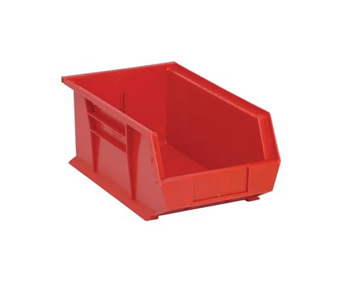 Quantum Storage QUS241RD Ultra Stack & Hang Heavy Duty Part Organizer Red Bins 14" L x 9" W x 6" H 12 Pack