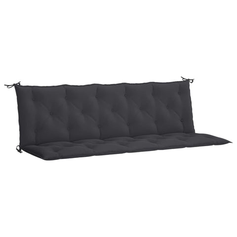 vidaXL Garden Bench Cushions 2pcs, Black, Lightweight and Durable, Oxford Fabric, Hollow Fiber Filling, for Indoor and Outdoor Use