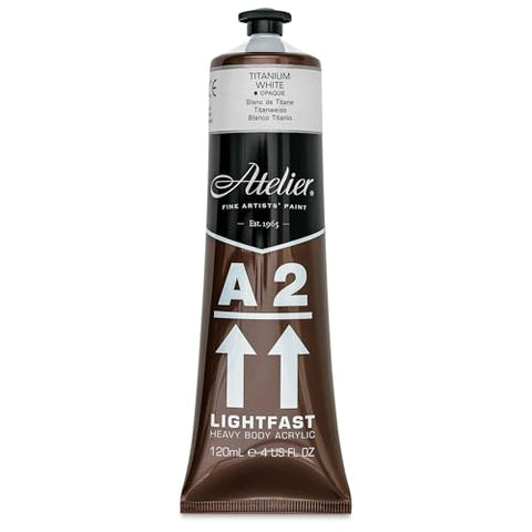 A2 Students Acrylic Paint 120ml Tube Titanium White