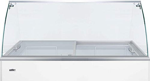 Summit Appliance NOVAGDC53KIT Curved Glass Sneezeguard Kit for Installation On NOVA53 Ice Cream Freezer, Aluminum Work Surface, Easy Installation, Dimensions 18.0"H x 60.75"W x 27.25"D