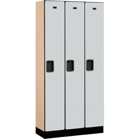 Salsbury Industries Single Tier Designer Wood Locker, Gray, 6' 3" x 15"