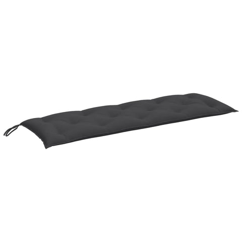 vidaXL Garden Bench Cushion - 59.1"x19.7"x2.8" - Non-Slip Outdoor Seat Pad - Hollow Fiber Filling - Melange Anthracite Polyester - Patio/Garden Furniture - Indoor Use