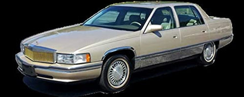 QAA is Compatible with 1997-1999 Cadillac DeVille 6 Piece Stainless Pillar Post Trim PP37246