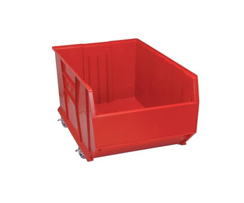 Quantum Storage Systems QUS998MOBRD Hulk Mobile Heavy Duty Part Organizer Red Bins 36" L x 24" W x 21" H