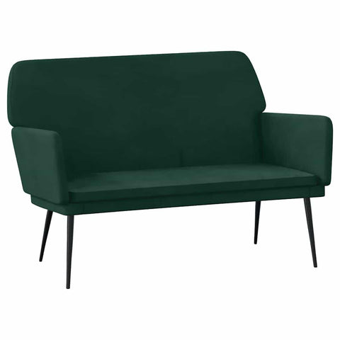 vidaXL Loveseat, Accent Velvet Upholstered Loveseat with Armrests, Modern Couch Bench for Dining Room Living Room, Dark Green Velvet