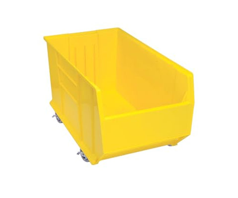 Quantum Storage Systems QUS996MOBYL Hulk Mobile Heavy Duty Part Organizer Yellow Bins 36" L x 20" W x 21" H