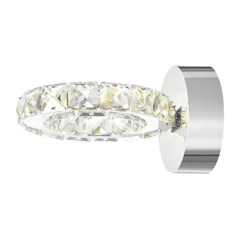 CWI Lighting Ring Integrated LED 7-Inch Wall Sconce – Chrome Finish for Bathroom, Hallway, Bedroom, and Living Room