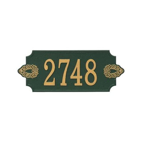 Whitehall 34Whitehall 36GG Sofia Cut Corner 1 Line Personalized Wall Plaque in Green and Gold Color