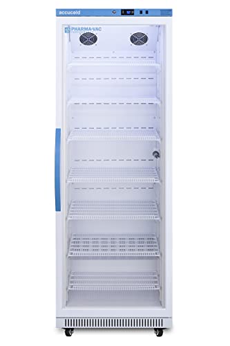 ACCUCOLD 18.0 cu.ft. Medical Refrigerator, 28” Wide, Vaccine Refrigerator, Glass Door- ARG18PV
