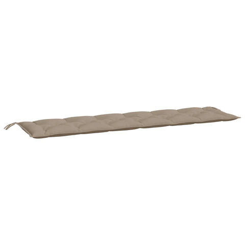 vidaXL Oxford Fabric Garden Bench Cushion Taupe, Comfy Outdoor Seating, Durable Lightweight, Hollow Fiber Filling, Easy to Tie, Secure Fit on Bench-78.7"x19.7"x2.8"