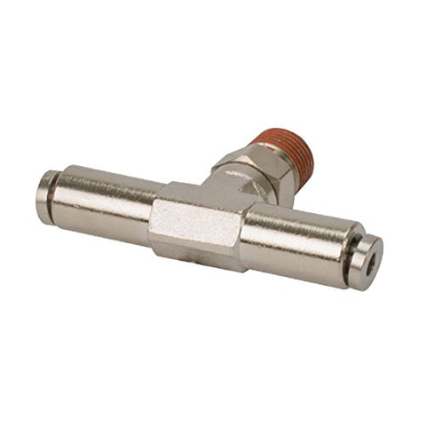 1/8" NPT(M) 1/4" to 1/4" Swivel T-Fitting Push-To-Connect Fitting DOT Approved (10 pcs)