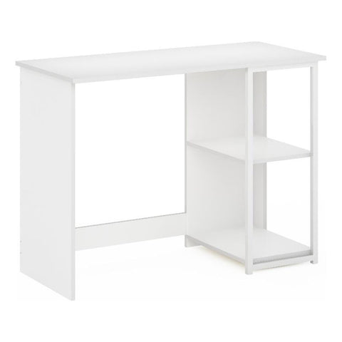 Furinno Camnus Modern Living Computer Desk 40 Inch, Solid White/White