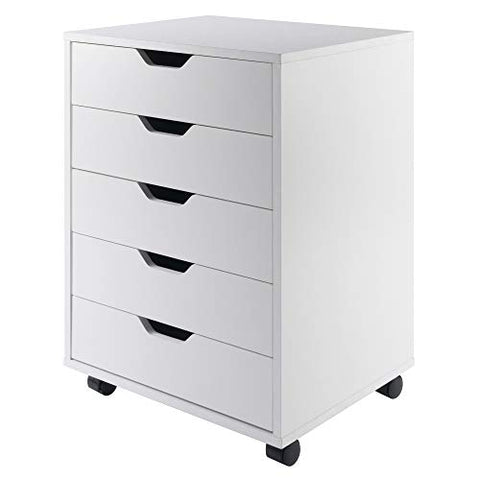 Winsome 10519 Halifax 5-Drawer Composite Wood Cabinet, White