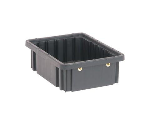Quantum DG91035COCS Heavy-Duty Dividable Grid Storage | Conductive Container for Industrial Warehouse Electronics Healthcare Supply Distribution | 11-7/8"L x 8-1/4"W x 2-1/2"H, Black (Case of 20)