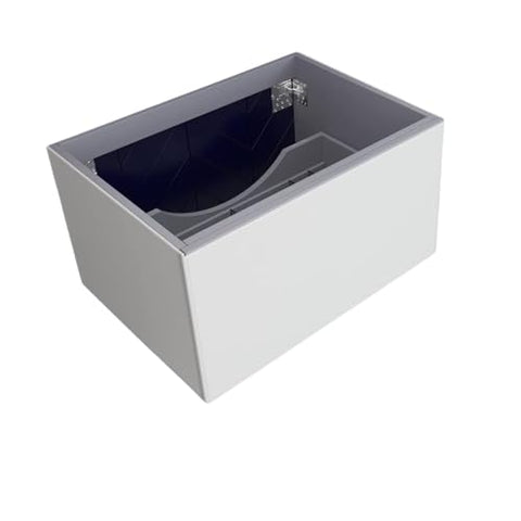 Oakestry Freestanding Twenty Four Inch Nautical Blue Cabinet Coastal Storage Unit with Durable Frame and Shelving