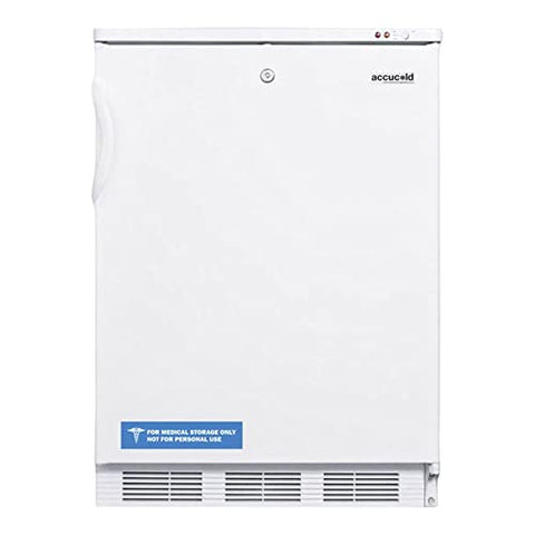 Summit Appliance VT65MLBIADA ADA Compliant Built-in Undercounter Medical All-Freezer Capable of -25ºC Operation with Front Lock, Manual Defrost, Digital Thermostat and White Cabinet